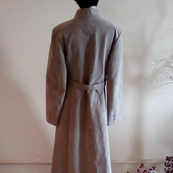 VTG Ultra Suede Majestic Garment Belted Trench Coat Size S - Picture 14 of 16